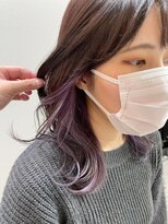 グーフィートーキョー 銀座(Goofy Tokyo)&nbsp;イヤリングカラー/バイオレット/ミディアム/インナーカラー/