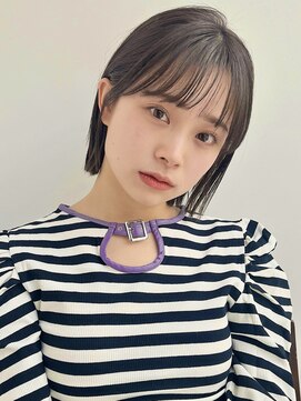 ガーデン 銀座(GARDEN) 切りっぱなしボブ/顔まわりカット/シースルーバング/アッシュ