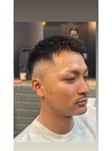 メンズ理容室バーバースタイルフェード流行刈り上げ錦糸町