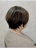 グレージュショート似合わせカット