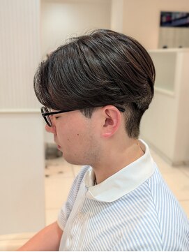 アッシュ 田無店(Ash) メンズセンターパート+曲がる縮毛矯正