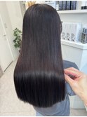 韓国 くびれロング レイヤー ワンホンヘア 小顔前髪