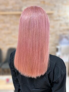 ソワバイアロマヘアー(soi by AROMA hair) ピンクアッシュ/ハイトーン/ニュアンスカラー/韓国ロング/透明感