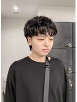 ヘアー アイス 御器所本店(HAIR ICI) 爽やかメンズマッシュショート 冬パーマ 王道 シャドウパーマ