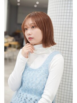 アンアミ キチジョウジ(Un ami Kichijoji) オレンジベージュ×切りっぱなしボブ　○堀越太真樹