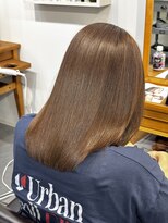 メゾンリビング 庚午(Maison Living)&nbsp;カラーとストレートの同時施術×ミディアム×美髪矯正