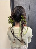 ふわふわツイン編み下ろし★