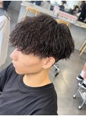 緩めシャドウパーマルーズパーマ波巻きツイストスパイラルパーマ