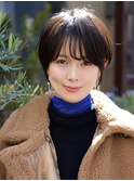 ショートヘア/分け目無し前髪あり/大人ショート/30代/40代/