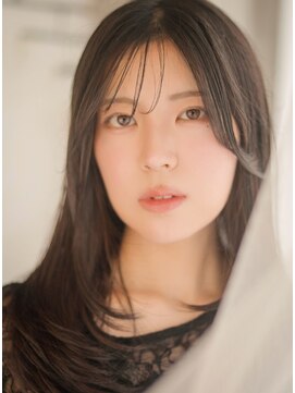 ベレッタ 楠葉店(veretta.) うざバング/無造作ウェーブ/ミディアムロング/アッシュベージュ