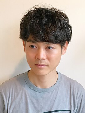 マグヘアー(mag hair) マッシュパーマ ショート☆ メンズ 黒髪スタイル