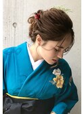 卒業式　成人式　袴　振袖　着付け　ヘアアレンジ　シニヨン