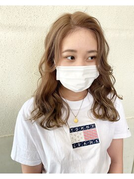 ボアップ 松山店(boappu) #ベージュカラー#ベージュ#ミディアムヘア#柔らかカラー