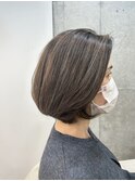 レイヤーボブ/ニュアンスカラー/大人ショート/30代40代50代60代