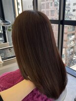 ロンドルーチェ 心斎橋(Lond luce)&nbsp;ダークアッシュ/ミディアムレイヤーカット［髪質改善/縮毛矯正］