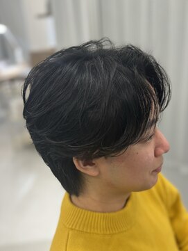 バース 梅田中崎町店(BIRTH) ニュアンスパーマセンターパートフェザーパーマ韓国メンズパーマ