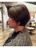 乾かすだけで決まるショートボブ