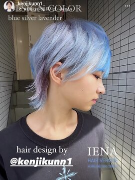 イエナ 渋谷(IENA) デザインカラーケアブリーチダブルカラー水色カラーペールブルー