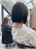 ミニボブ髪質改善縮毛矯正酸性ストレートレイヤーカット/銀座