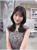 美髪韓国レイヤーイメチェン似合わせ小顔シースルーワイドバング