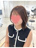 くびれボブ×サンドベージュ