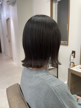 ルアン 上通り(ruen) 切りっぱなし外はねボブ ruen 熊本 田口紗羅