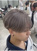 熊本メンズカット MEN'S HAIR シースルーマッシュ シルバー