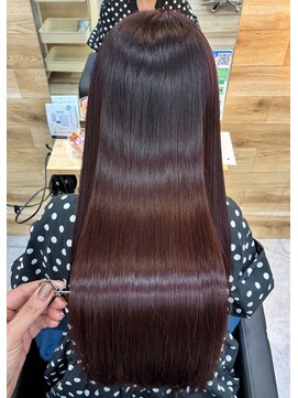 アグ ヘアー ナッツ 秦野店(Agu hair nuts) ブリーチなしワインレッドカラー*