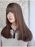 ヘーゼルベージュヘーゼルグレージュハッシュカットモカベージュ