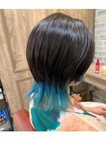 キュート Cute&nbsp;デザインカラー　ターコイズブルー　ウルフ