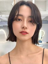 アッシュ 洋光台店(Ash)&nbsp;洋光台インナーカラーショートボブ白髪ぼかしハイライト顔周り