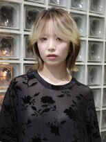 ネロ ヘアサロン 渋谷(NERO HAIR SALON)&nbsp;【松井隆人】レイヤーボブ 切りっぱなし デザインカラー
