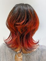 エガク(egaku)&nbsp;バレイヤージュ　MIXレッド