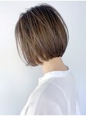 バレイヤージュ_Aラインボブかきあげロング_ba332233