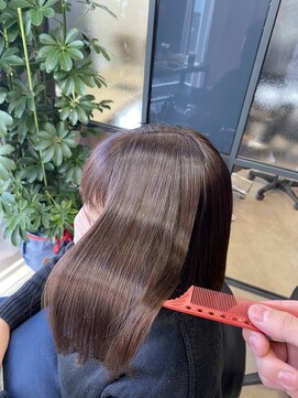 エクラート リラ 立川店(ECLART lilas.) 艶々ラベンダーボブ【半個室美容室/マンツーマン美容室】