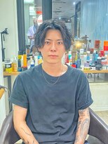 アップ(A+hair) センターパート波巻きスパイラルゆるめパーマツイストスパイラル