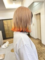 ヘアーアイスカルテット(HAIR ICI QUARTET)&nbsp;大人美人外ハネボブデザインカラー前髪小顔カットモテ髪