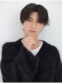 【Sourire江坂】モテマッシュパーマ波巻きセンターパートウルフ