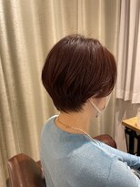 アンス 大阪梅田(ANs.)&nbsp;20代 30代 40代 ショート ブルーグレージュ ひし形ショートボブ