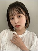 ベージュイヤリングカラーミニボブ【肥田亜沙美】