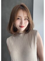 ナイロン 新潟店(NYLON.)&nbsp;☆くびレイヤーエモージュ前髪パーマグレーベージュレイヤーボブ