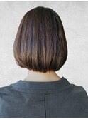 小顔ライン重めボブ肩まで20代30代40代50代大人女子艶髪清潔感