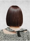 小顔ライン重めボブ肩まで20代30代40代50代大人女子艶髪パーマ