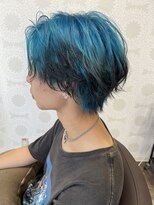 アンジェロ カリノ(Angelo Carino)&nbsp;【オシャレ裾カラー】ブラック＿サファイア＿エンドカラー☆