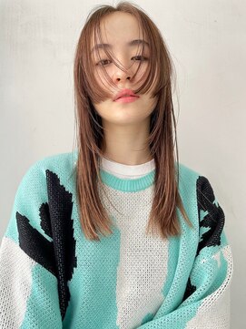 ソイ コンク 下北沢(soi conc) 【gray brown】ミディアムレイヤー_顔まわりパツっとカット