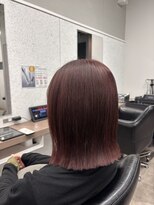 シェル 立川(shell) 切りっぱなしボブ/ピンクブラウンカラー