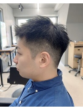 フイ 代々木(Hui) スパイキーショート/ハイトーンカラー/マッシュパーマ/men's/