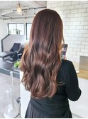 レイヤーカット　ブラウンカラー