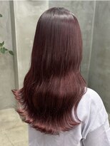 テトヘアー(teto hair) ブリーチなし、暖色、レッドピンク、ワンホン