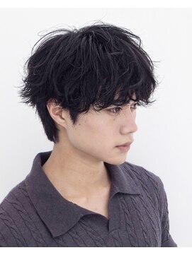 ゼンコー アオヤマ(ZENKO Aoyama) メンズシースルーシャドウパーマ刈り上げマッシュ韓国